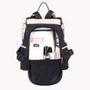 Mochila Feminina Casual Impermeável De Nylon De Alta Qualidade