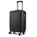 Mala De Viagem Unissex Bordo Cadeado Segredo Rodas ABS 360° - PRETO