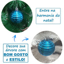 Kit 20 Bolas De Natal Azul Grande Decoração 6cm Glitter