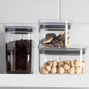 Pote Porta Mantimento Organizador Quadrado com Tampa Hermética Natural Block  450ml