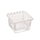 Bowl Quadrado de Cristal Coração Pearl Transparente 8,5cm