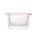 Bowl Quadrado de Cristal Coração Pearl Transparente 8,5cm