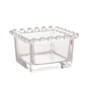 Bowl Quadrado de Cristal Coração Pearl Transparente 8,5cm