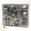 Kit 44 Enfeites Para Árvore de Natal Estrela Bolas Festão Cordão Pérolas Decoração Natalina