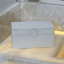 Caixa Decorativa em MDF e Linho off White 20,5cm