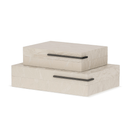 Caixa em MDF Revestido em PU Cinza 24cm P