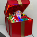 Caixa de Presente Papai Noel Com Luz e Som P/ Decorar