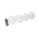 Forma para Gelo 4 Cavidades Redondas de Plástico 250ml