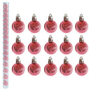 Kit Enfeite Bolas De Natal Texturizada Lisa Rosa 3cm U / UNICA
