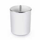 Lixeira Branca 5 Litros Com Tampa Inox