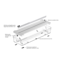 Organizador e Cortador de Rolos Duplo Clear Branco