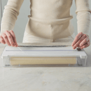 Organizador e Cortador de Rolos Duplo Clear Branco