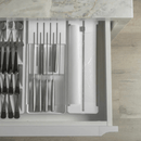 Organizador e Cortador de Rolos Duplo Clear Branco