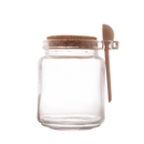 Porta Tempero de Vidro com Colher de Bambu 240ml