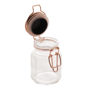 Porta Tempero Hermético de Vidro e Metal Rose Gold - 8 cm