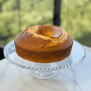 Prato Para Bolo Cristal Com Pé Pearl Bolinha - 31 cm