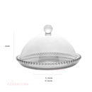 Queijeira Cristal Pearl Bolinha - 20 cm