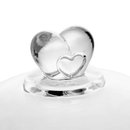 Queijeira de Cristal de Chumbo Tampa Coração 19,5 cm