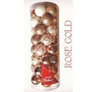 40 Bolas De Natal 5cm Sortidas Master Christmas Vermelha/rose