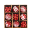 Kit 9 Peças Bolas De Natal 8CM