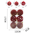 Kit 6 Bolas De Natal 6cm  De Veludo