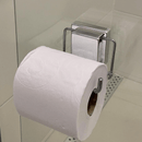 Suporte Para Rolo Papel Higiênico Com Ventosa Fixa Cromado