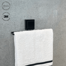 Toalheiro de Lavabo Fixação 3M 25cm Preto Fosco