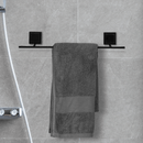 Toalheiro Porta Toalha de Banho de Piatina 3M Black Preto 50cm