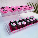 Travessa Cristal Pearl Bolinha - 30 cm