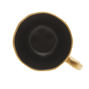 Xícara de Café com Pires em Porcelana Dubai Preto e Dourado 90ml